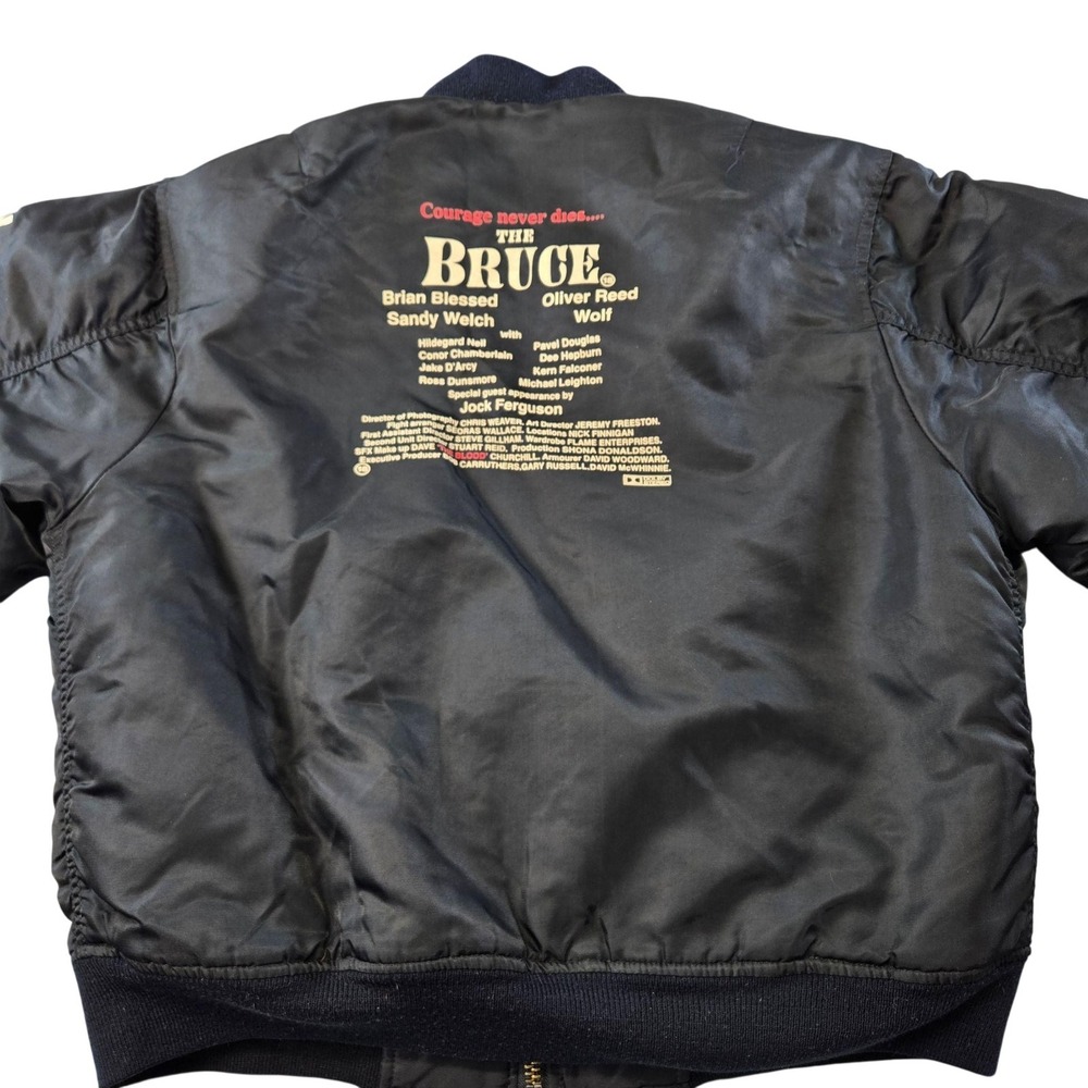 Rare 1996 The Bruce Movie Crew Jacket Oliver Reed Brian Blessed Film Crew Large
